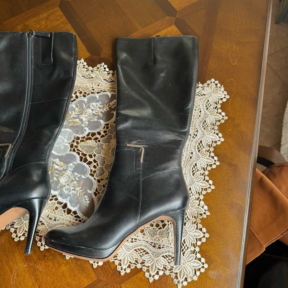 Nine West black high heel boots NWOB - Picture 4 of 7